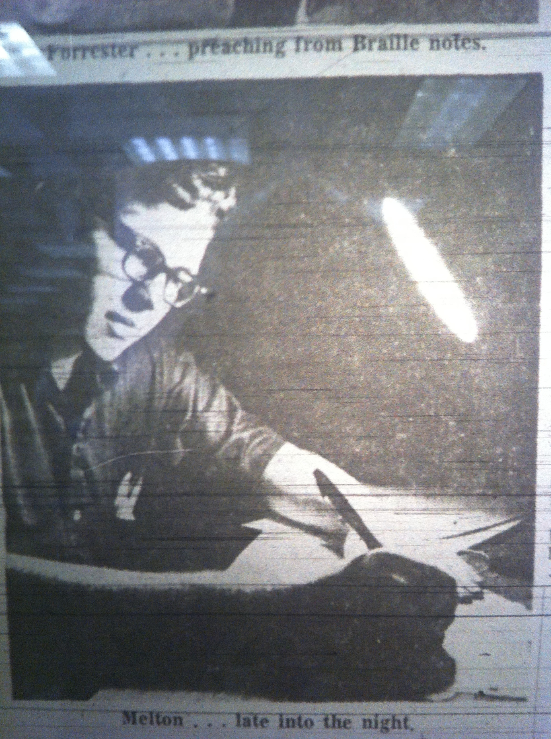 Taken for article in Amarillo newspaper about National Merit scholars. Shown as a writer even back then.